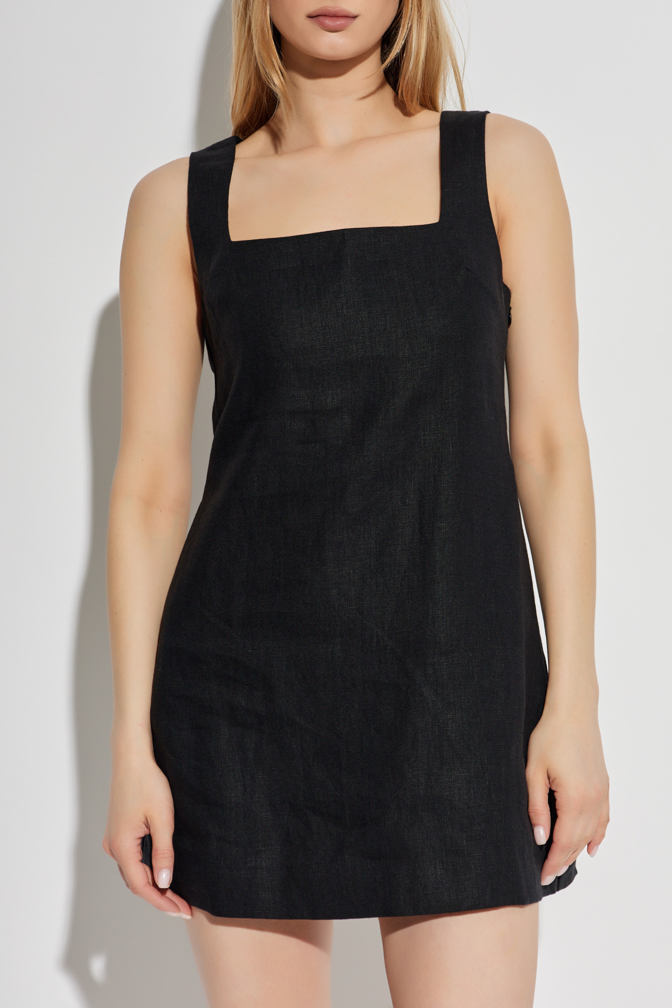 VIP【関税送料無料】希少 MALO BLACK LINEN DRESS Linen V Neck Dress – VOZ Apparel